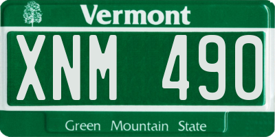 VT license plate XNM490