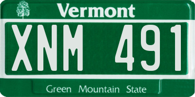 VT license plate XNM491