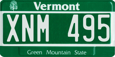 VT license plate XNM495