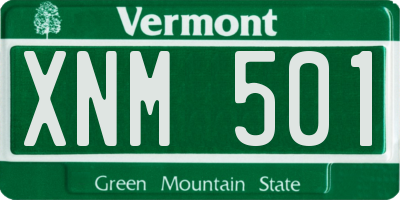 VT license plate XNM501
