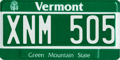 VT license plate XNM505