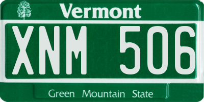 VT license plate XNM506