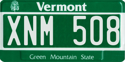 VT license plate XNM508