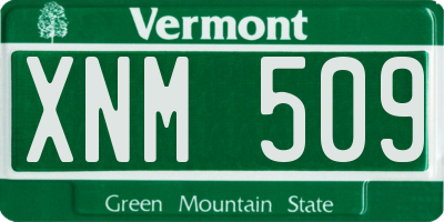VT license plate XNM509