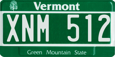 VT license plate XNM512