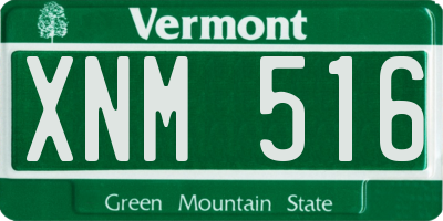 VT license plate XNM516