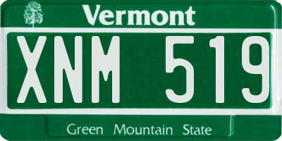 VT license plate XNM519