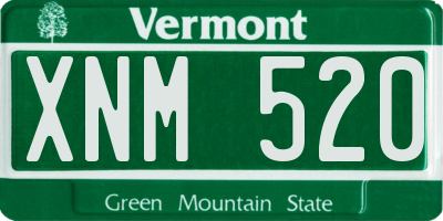 VT license plate XNM520
