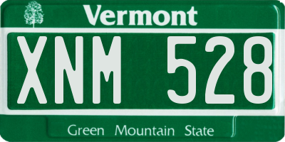 VT license plate XNM528