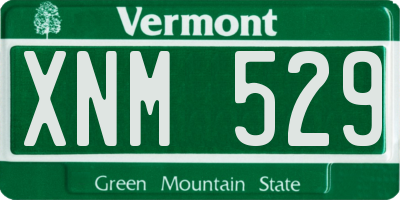 VT license plate XNM529