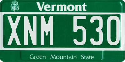 VT license plate XNM530