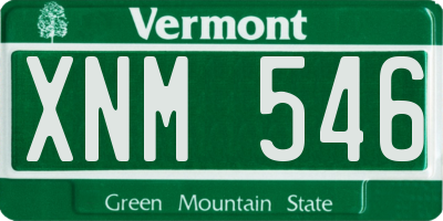 VT license plate XNM546