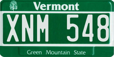 VT license plate XNM548