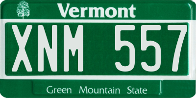 VT license plate XNM557