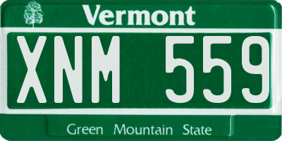 VT license plate XNM559