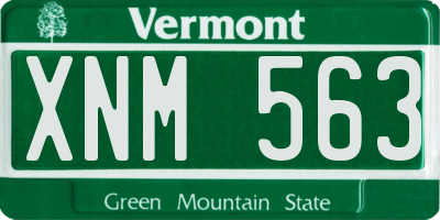 VT license plate XNM563