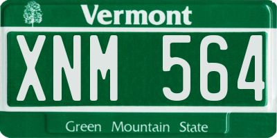 VT license plate XNM564