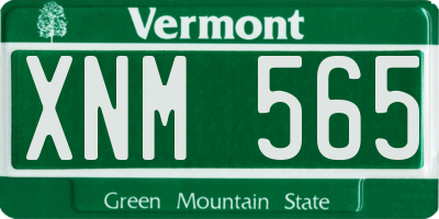 VT license plate XNM565