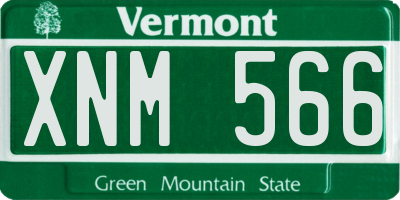 VT license plate XNM566
