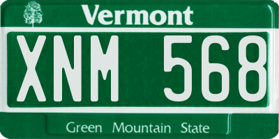 VT license plate XNM568