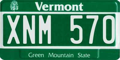 VT license plate XNM570