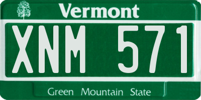 VT license plate XNM571