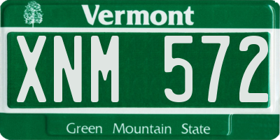 VT license plate XNM572