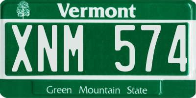 VT license plate XNM574