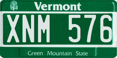 VT license plate XNM576