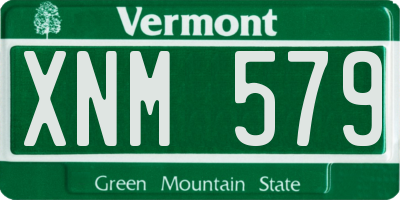 VT license plate XNM579
