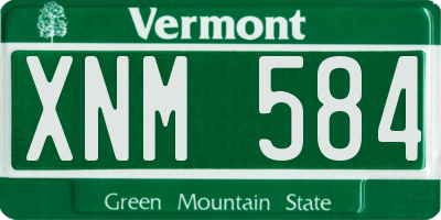 VT license plate XNM584