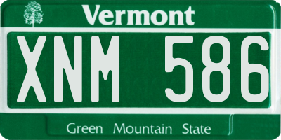 VT license plate XNM586