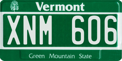 VT license plate XNM606