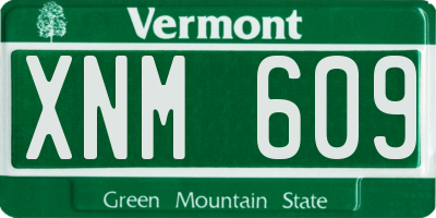 VT license plate XNM609