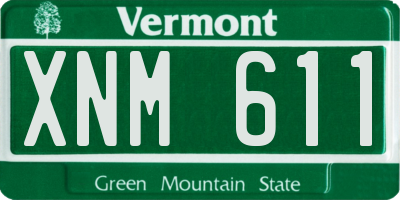 VT license plate XNM611