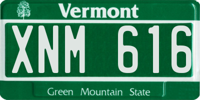 VT license plate XNM616