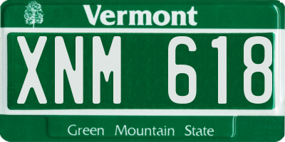 VT license plate XNM618