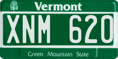 VT license plate XNM620