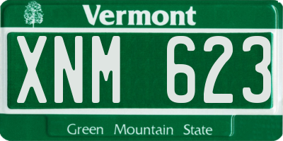 VT license plate XNM623