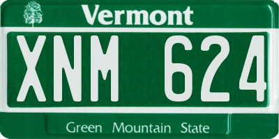 VT license plate XNM624