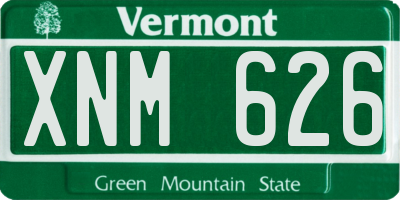 VT license plate XNM626