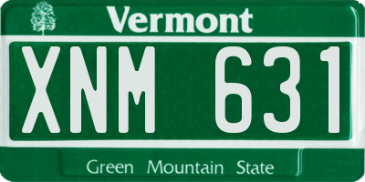 VT license plate XNM631