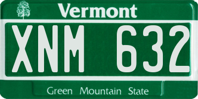 VT license plate XNM632
