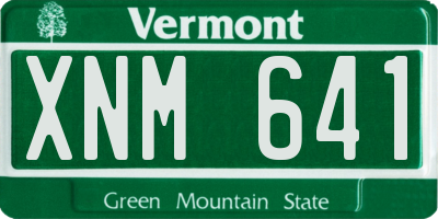 VT license plate XNM641