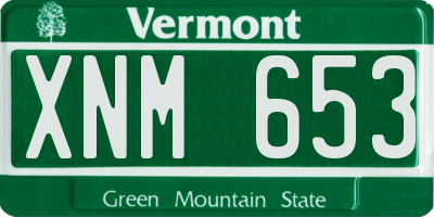 VT license plate XNM653