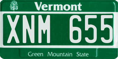 VT license plate XNM655