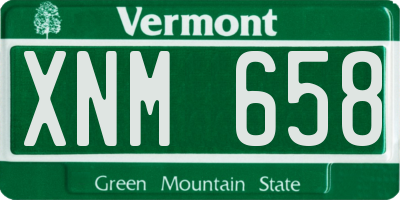 VT license plate XNM658
