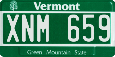 VT license plate XNM659