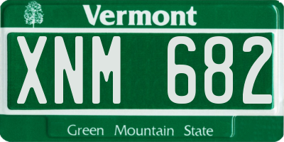 VT license plate XNM682