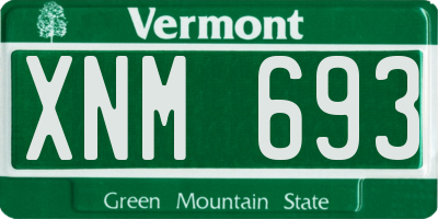 VT license plate XNM693